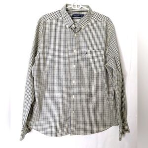 Nautica Men's Long Sleeve Button Down Classic Fit Shirt Plaid Checked Cotton XL